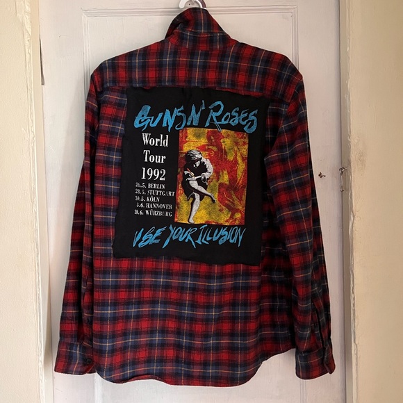 Other - Custom Guns N’ Roses Band Flannel Shirt Medium